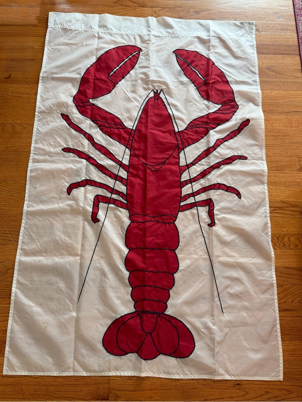VTG LOBSTER Banner Flag WALL HANGING  MAINE CAPE COD SUMMER RI USA 53 x 35